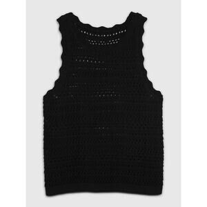 NWT Gap Black Crochet Halter Tank Top Size XL